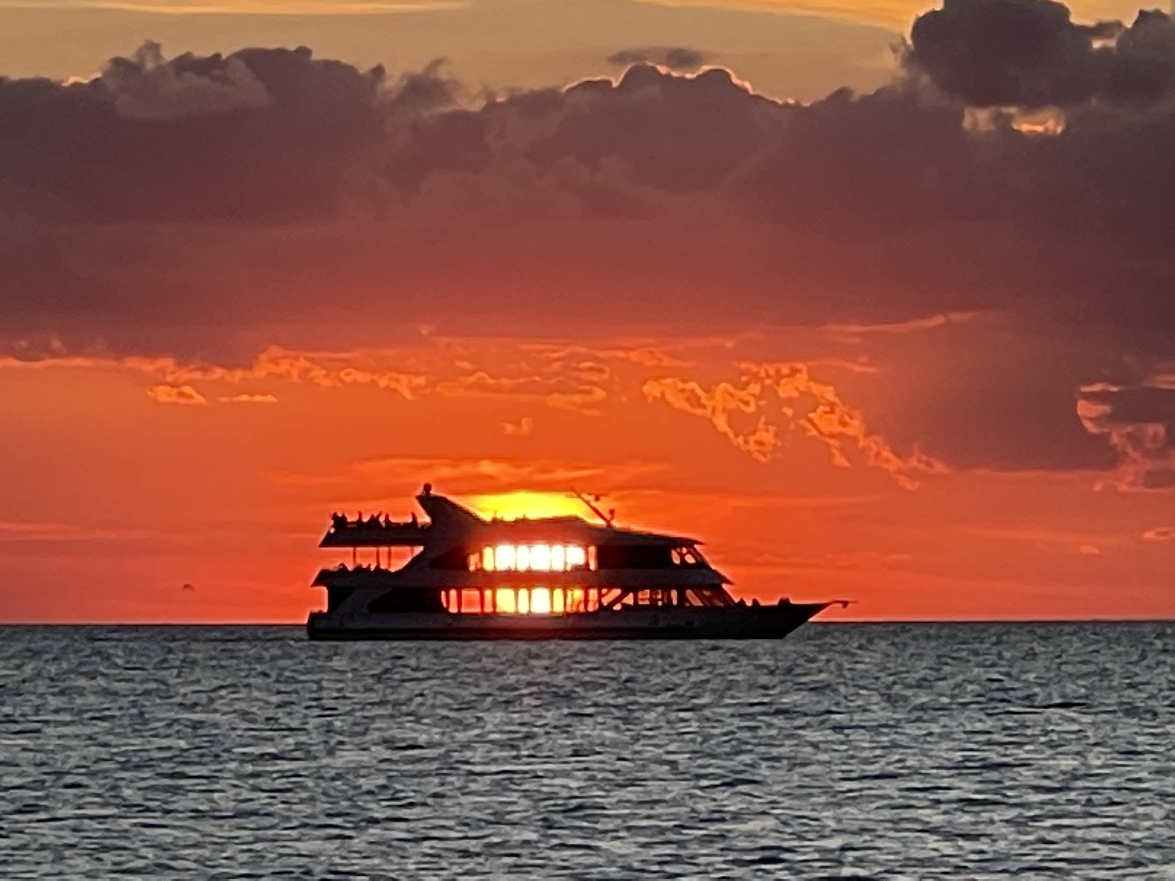 boat on the sunset